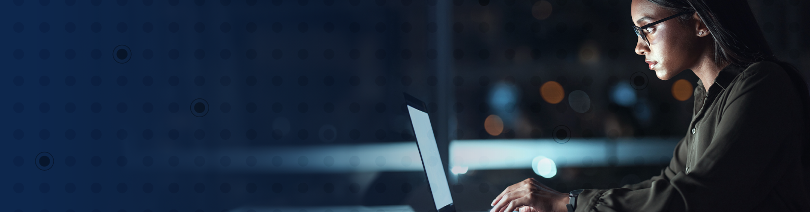 Woman looking at computer