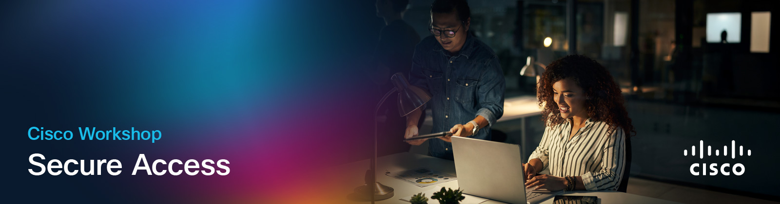 two people looking at computer