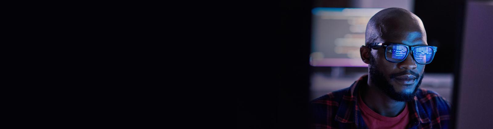 Man looking at this computer